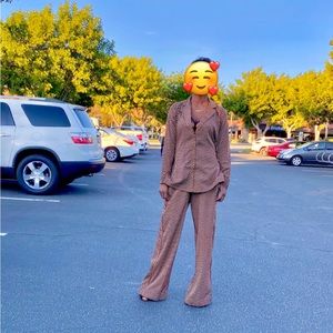 Printed PJ set with a unique back design